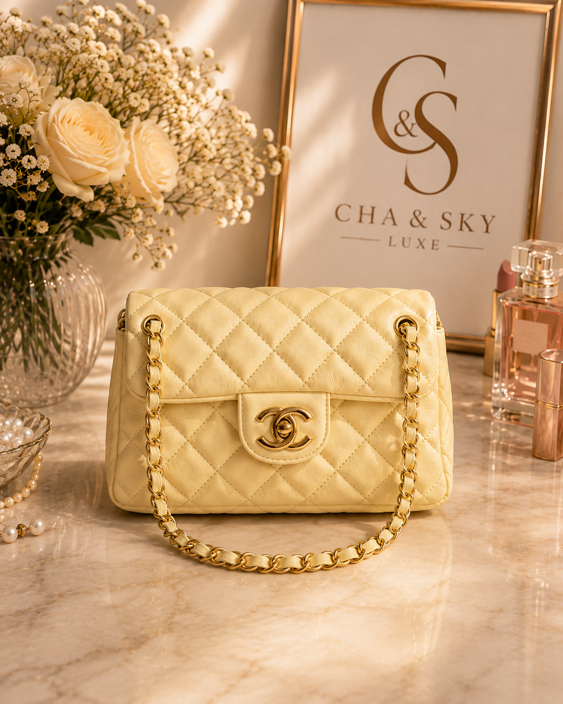 Yellow handbag